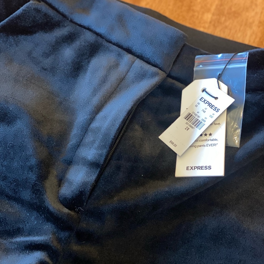 Express Editor Velour Cropped Pant - Picture 3 of 3